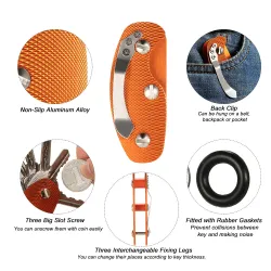 Multifunction key organizer - key wallet with keychainKeyrings