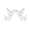Small stud earrings - dogs shaped - stainless steelEarrings