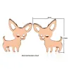 Small stud earrings - dogs shaped - stainless steelEarrings