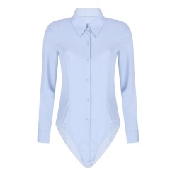 Elegant bodysuits - long sleeve blouse - with buttonsBlouses & shirts
