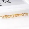 Elegant small stud earrings - with colorful rhinestones - alphabet lettersEarrings