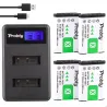 NP-BX1 charger with 4 batteries for Sony DSC-RX100 DSC-WX500 IV HX300 WX300 HDR-AS15 X3000R MV1 AS30V HDR-AS300Battery & Char...