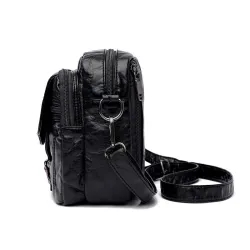 Small shoulder / waist bag - leather - rivets - zippersBags