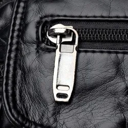 Small shoulder / waist bag - leather - rivets - zippersBags