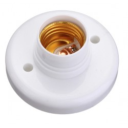 E27 lamp bulb holder - round plastic socket