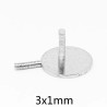 N35 - neodymium magnet - round disc - 3mm * 1mm - 100 piecesN35