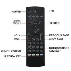 MX3-L with voice command - air mouse - Google Smart remote - backlitKeyboards & remotes