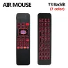 T3 6-Axis Gyro - Air Mouse - 2.4G - wireless - 7 color backlit - Smart remote control - with QWERTY keyboardKeyboards & remotes