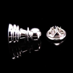 Classic silver brooch - pin - chess designBrooches