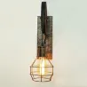 Retro pulley wall light - wooden lampWall lights