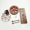 Retro pulley wall light - wooden lampWall lights