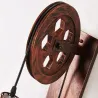 Retro pulley wall light - wooden lampWall lights