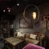 Retro wall light - metal lamp - industrial wheel designWall lights