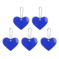 Heart shaped reflective keychain - 5 piecesKeyrings
