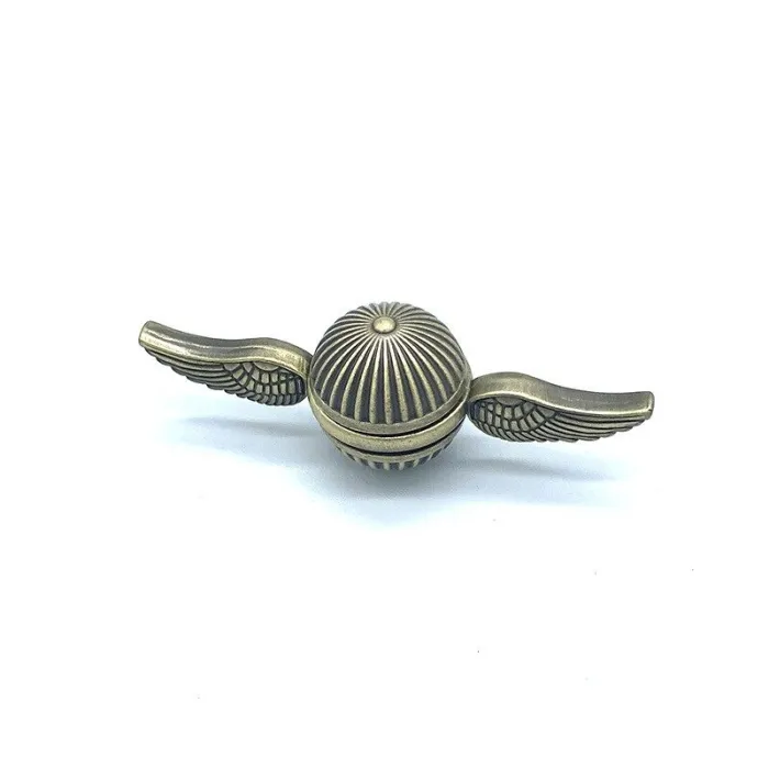 Hand fidget spinner - metal anti-stress toy - golden snitch - angel wingsFidget Spinner