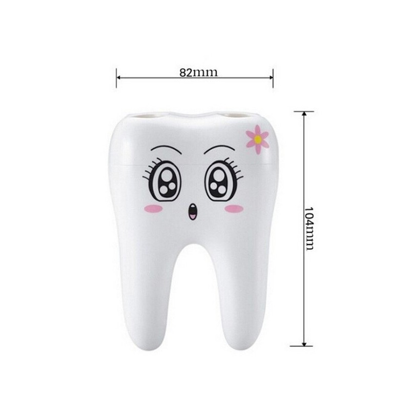 Tooth style toothbrush holder with 4 holes - standBathroom & Toilet