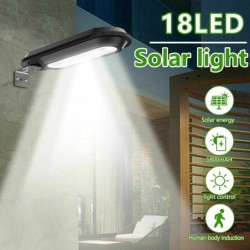 Solar powered lamp - outdoor wall lamp - dusk to dawn light - waterproof - 18 LE