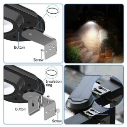 Solar powered lamp - outdoor wall lamp - dusk to dawn light - waterproof - 18 LEWall lights