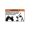 Funny car sticker - "Warning Messing With My Quad"Stickers