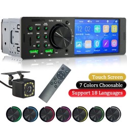 Car radio 1 Din - touch screen - remote control - camera - Bluetooth - AUX - USB - TF