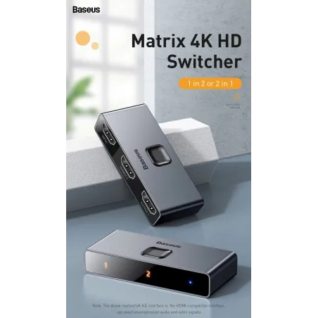 Baseus - 4K HD switch - HDMI-compatible adapterHDMI switchers