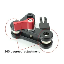Aluminum arm - helmet mount - 360 degree adjustment - for GoProMounts
