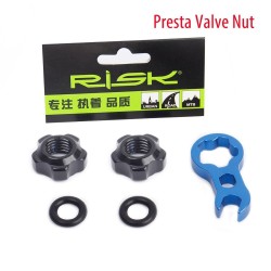 Bicycle tire air nozzle - presta valve core - nut screw with installation wrenchRepair