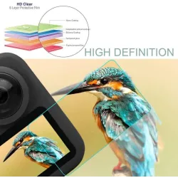 Silicone lens cover - tempered glass screen protector - for GoPro MaxProtection