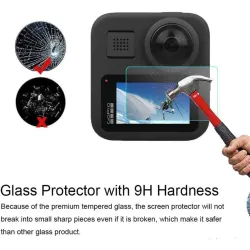 Silicone lens cover - tempered glass screen protector - for GoPro MaxProtection