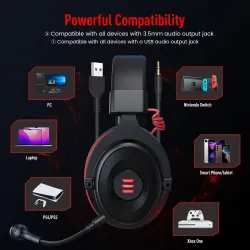 Gaming headset - wired headphones - with microphone - E900/E900 ProHeadsets