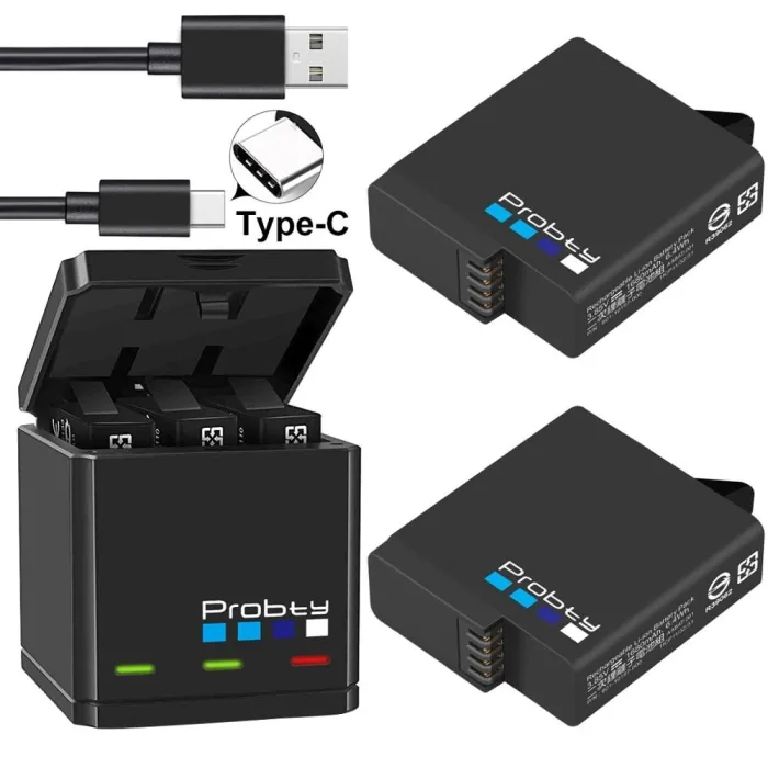 1680mAh li-ion battery - with charger - for GoPro Hero 5 / 6 / 7Battery & Chargers