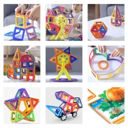 Magnetic building bricks - construction set - big size - educational toyConstruction
