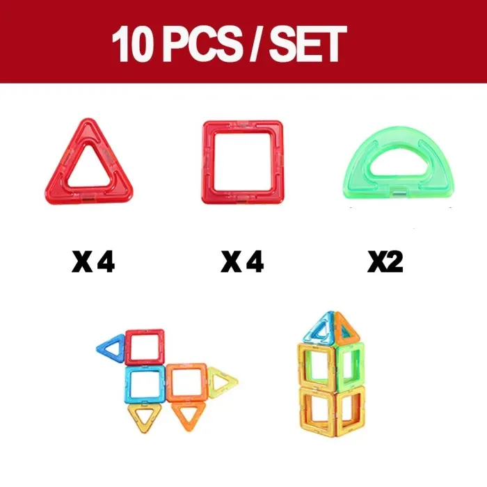 Magnetic building bricks - construction set - big size - educational toyConstruction