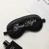 Sleeping eye mask - blindfold - "Good Night" print - silkSleeping masks