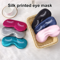 Sleeping eye mask - blindfold - printed eyes - silkSleeping masks