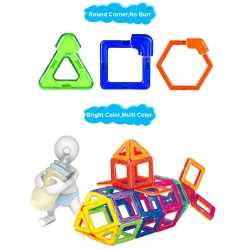 Magnetic building blocks - construction set - big size - educational toyConstruction