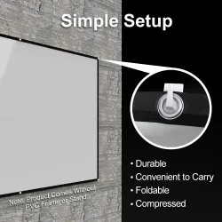 PS7 - 120 inch - 16:9 projection screen - reflective foldable projector screenProjectors