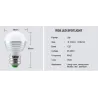 LED RGB magic bulb - 16 changing colors - with IR remote control - E27 - 5W - 7WE27