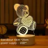 3D acrylic LED lamp - USB night light - elk - bear - Christmas tree - apple - moonLights & lighting