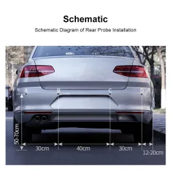 Car parking sensor - radar - reverse auto-parking - LCD monitor display - LEDInterior accessories