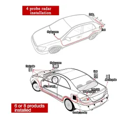 Car parking sensor - radar - reverse auto-parking - LCD monitor display - LEDInterior accessories