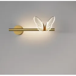 Modern acrylic lamp - wall mounted - LED - with butterfliesWall lights