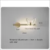 Modern acrylic lamp - wall mounted - LED - with butterfliesWall lights