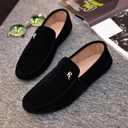 Elegant slip on loafers - blackShoes