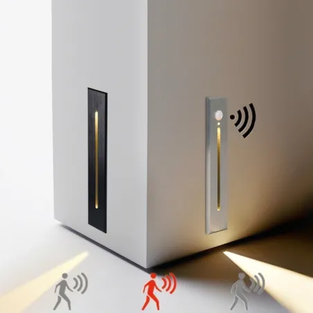 Recessed LED wall lamp - with motion sensor - indoor IP20 - 3WWall lights