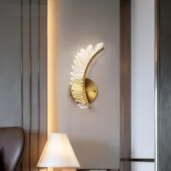 Modern LED wall lamp - golden wings design - indoorWall lights
