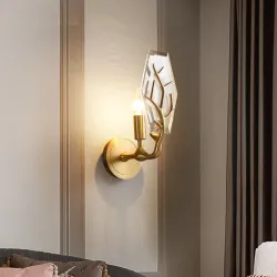 Golden crystal wall lamp - LED - Nordic styleWall lights