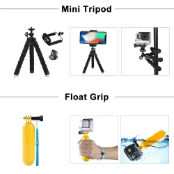 GoPro accessories set - mount - chest strap - tripod adapter - floating gripMounts