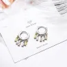 Small silver round earrings - dangle fishesEarrings