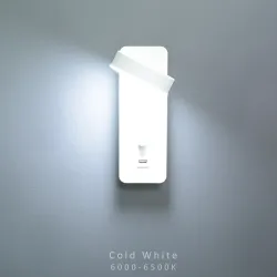 LED wall lamp - dimmable - rotatable head - USB charging - 9WWall lights